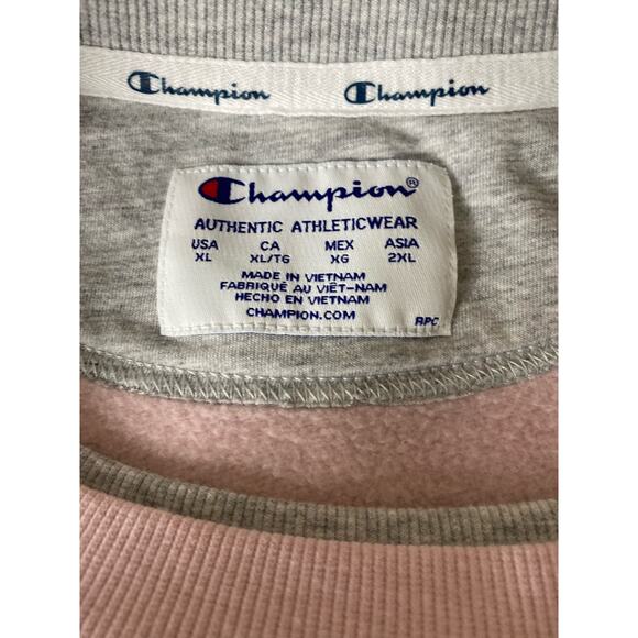 Champion Pink Crew Neck Crop Sweatshirt - Picture 5 of 10